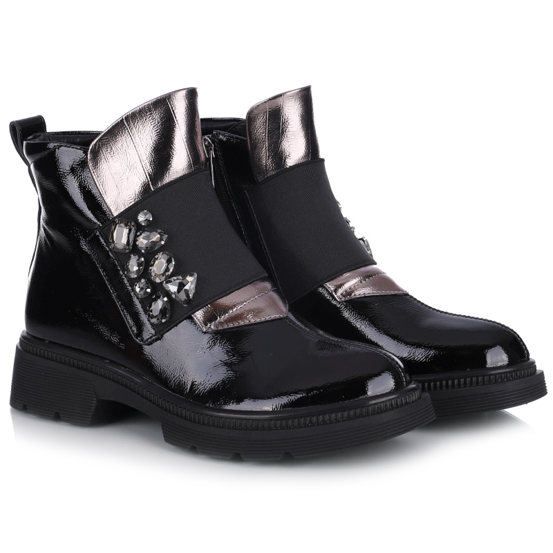 Dámské kotníkové boty Loretta Vitale C3874B Gun-black, černé, Kůže, Vel. .38