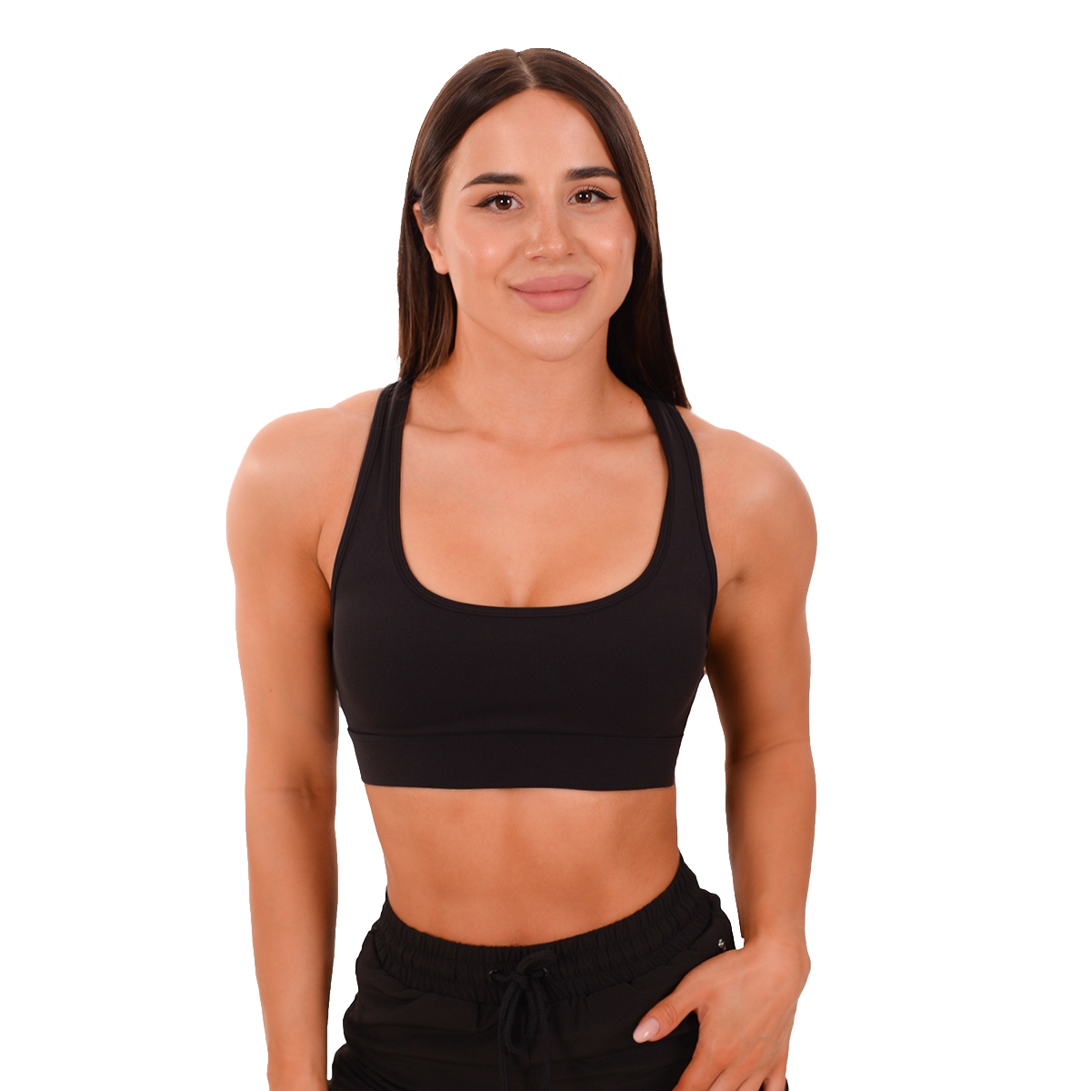 BIUSTONOSZ SPORTOWY FITNESS MESH CZARNY GymBeam XL