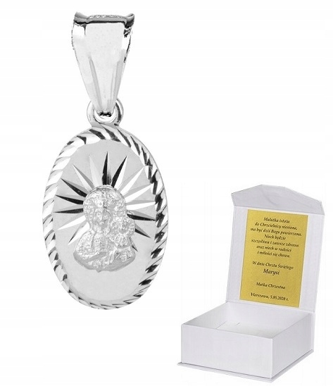 925 Stříbrný katolický medailon 925 1,34g 2cm M46