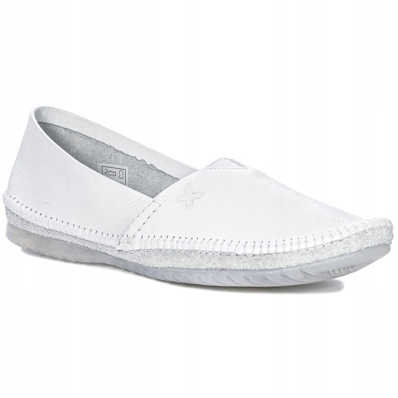 Bílé Espadrilky Dámské Polobotky Maciejka T1930-21 Kožené Módní VEL.39