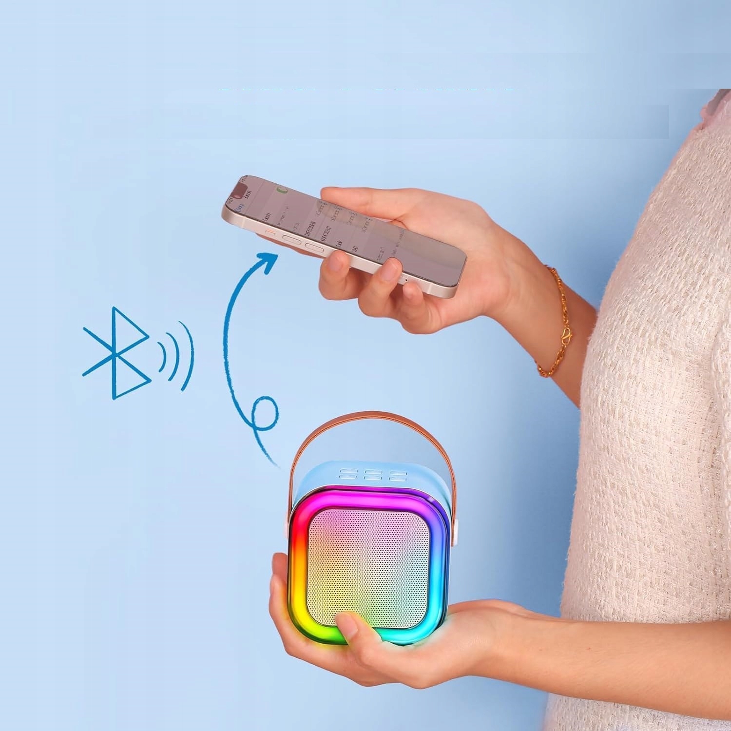 MINI ZESTAW DO KARAOKE + GŁOŚNIK BEZPRZEWODOWY Z BLUETOOTH DLA DZIECI Marka inna