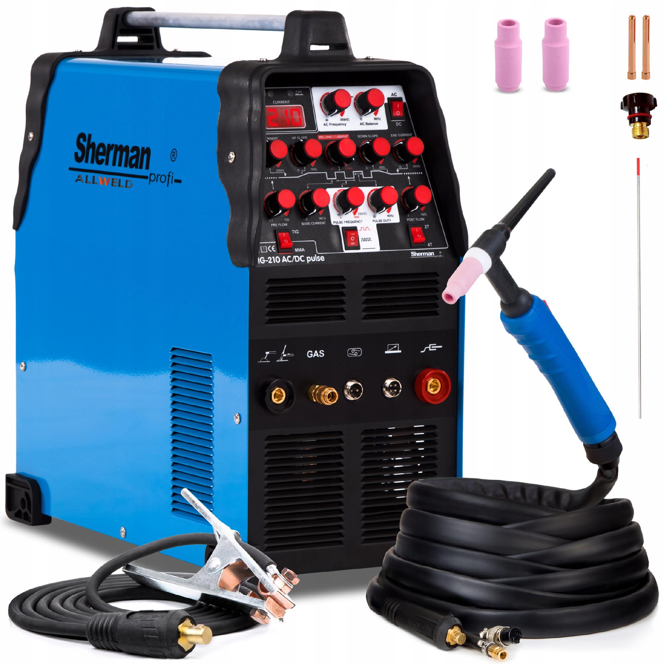 

Spawarka Sherman Tig 210 Ac/dc Pulse Aluminium