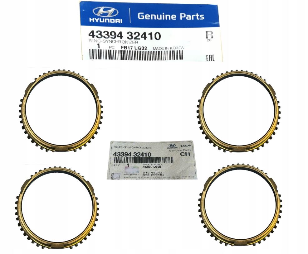 4 x ORYGINALNY SYNCHRONIZATOR SKRZYNI BIEGÓW 3/4/5/6 KIA HYUNDAI 4339432410
