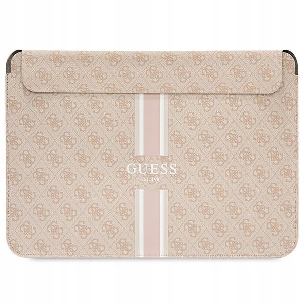 Guess Sleeve GUCS14P4RPSP 14" ružová/pink 4G Printed Stripes