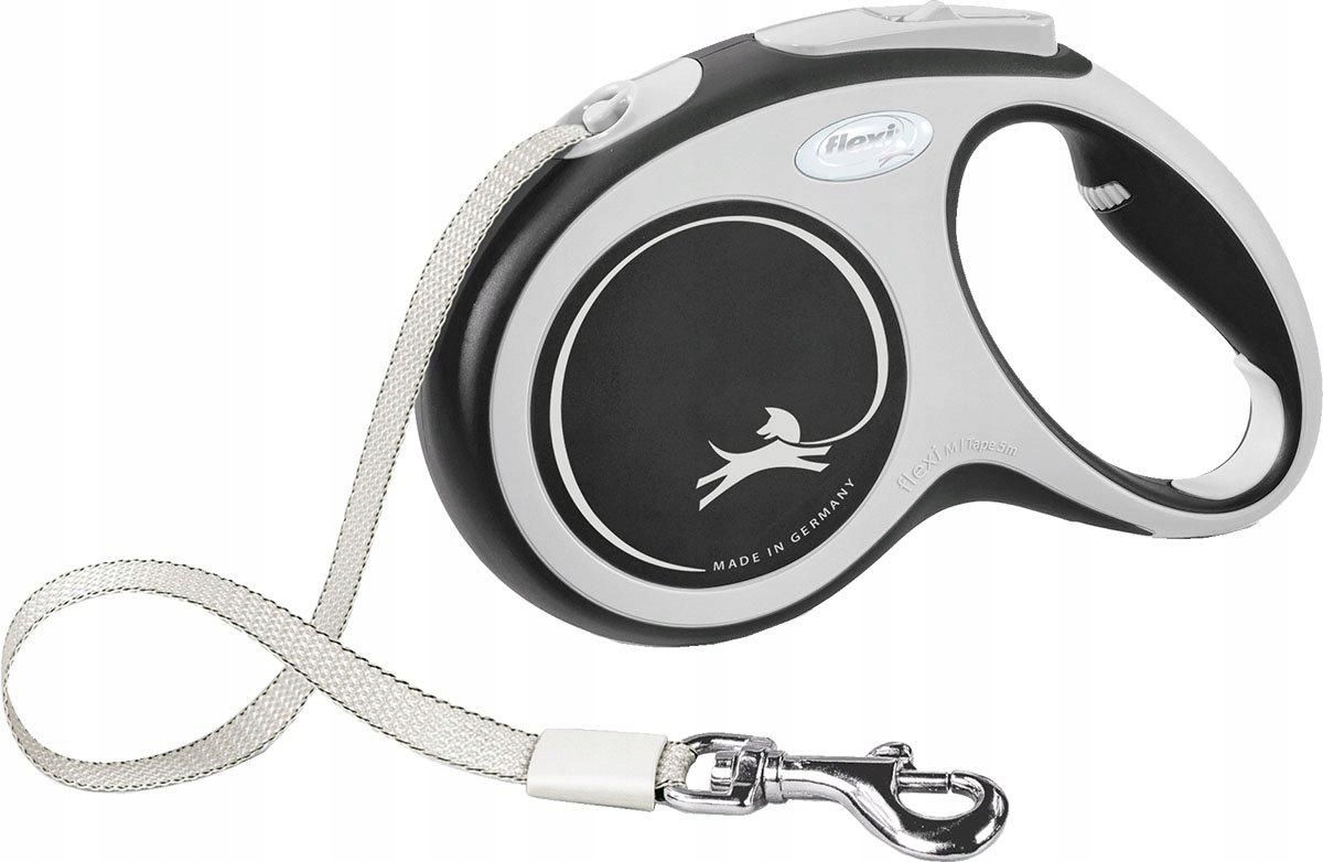 Flexi Lead New Comfort M 5M Tape Black Max 25KG