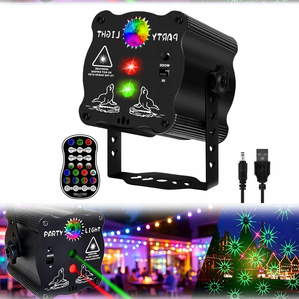 Led scénická světla Laserový projektor Rgb Disco