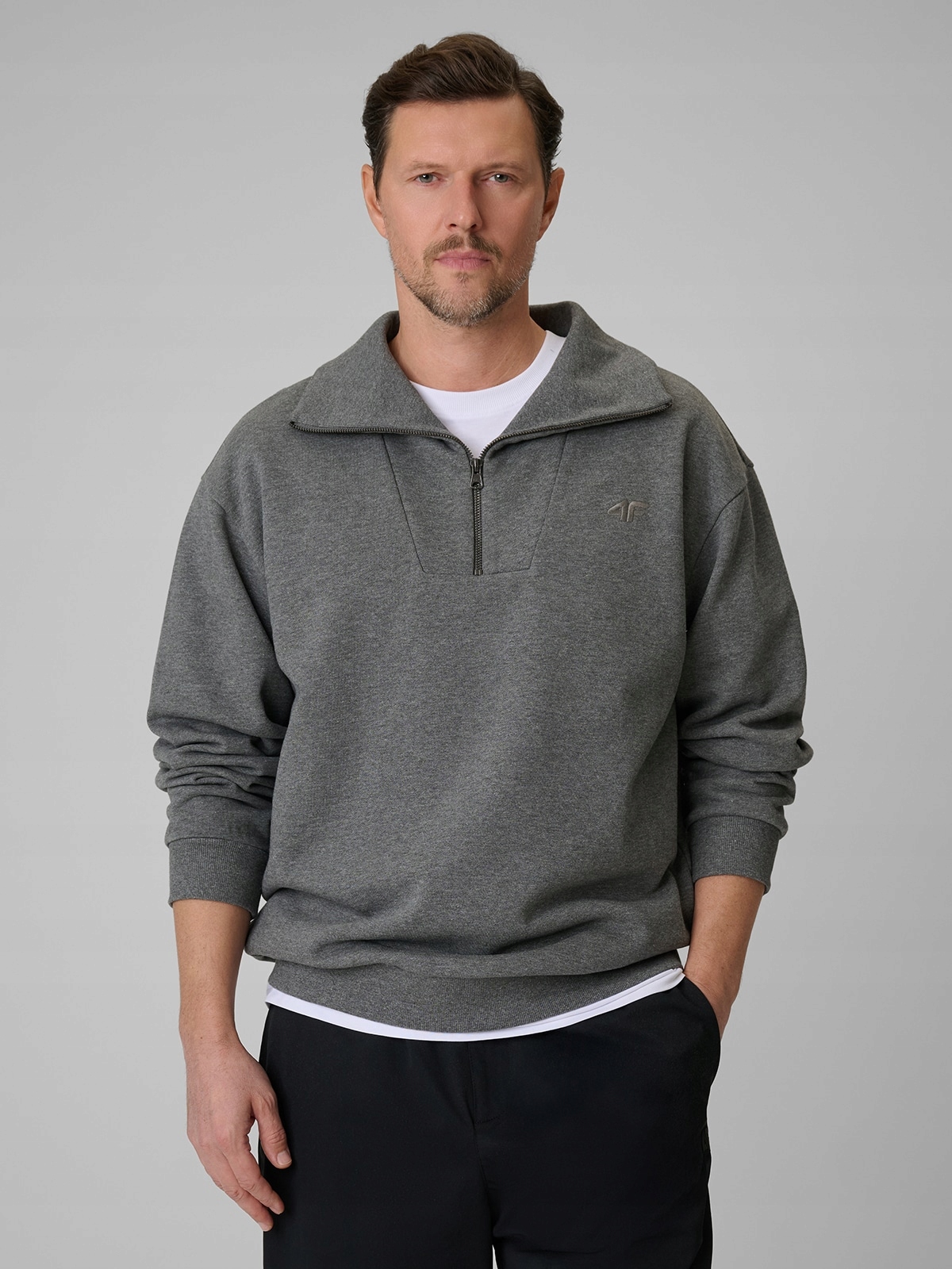 4F Tepláková mikina Šedá L