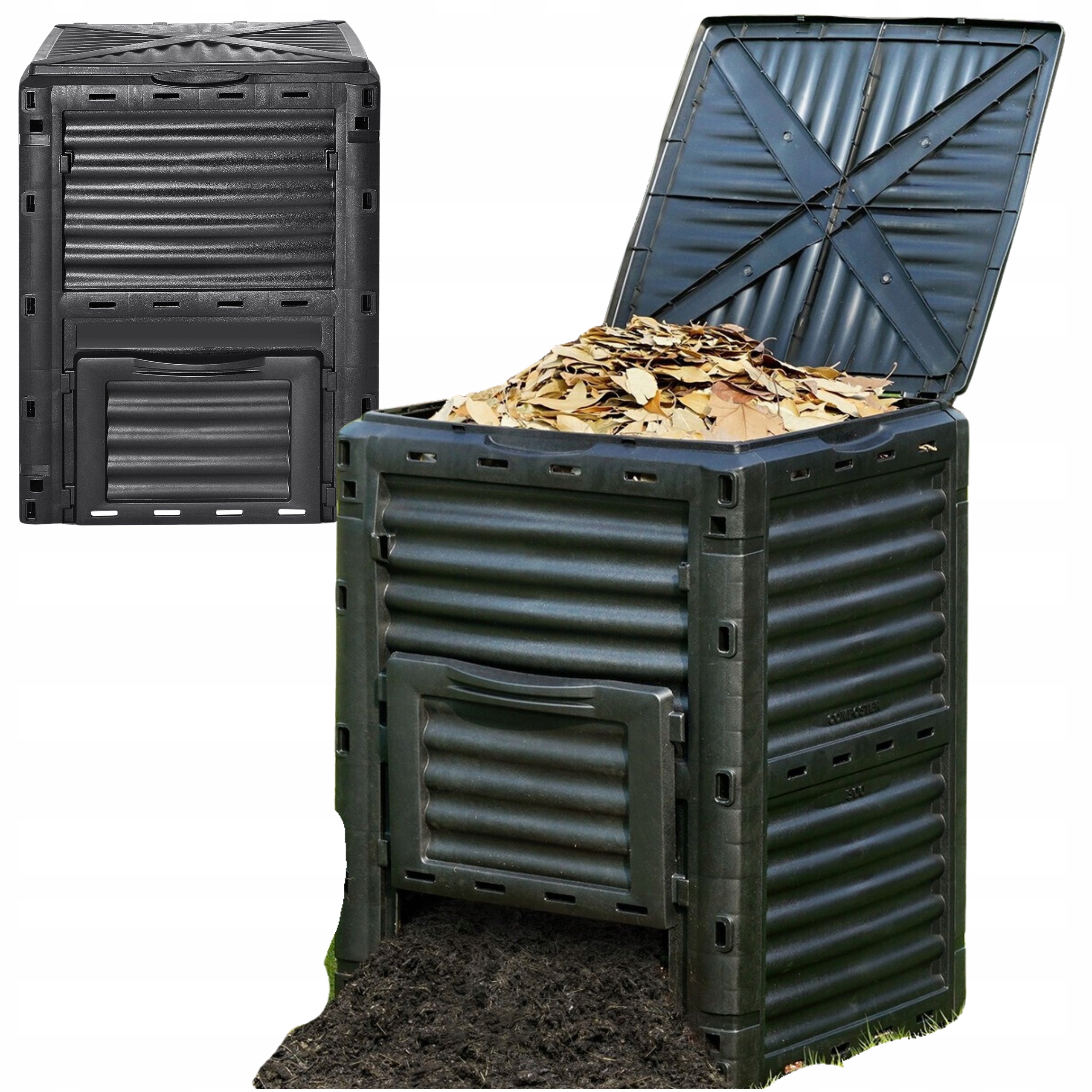 Zahradní kompostér 300L Plastový celoroční zásobník na kompostér
