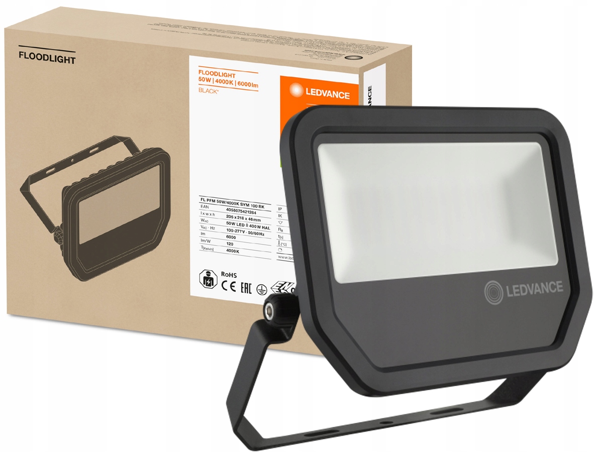 

Ledvance naświetlacz Led 50W 4000K czarna