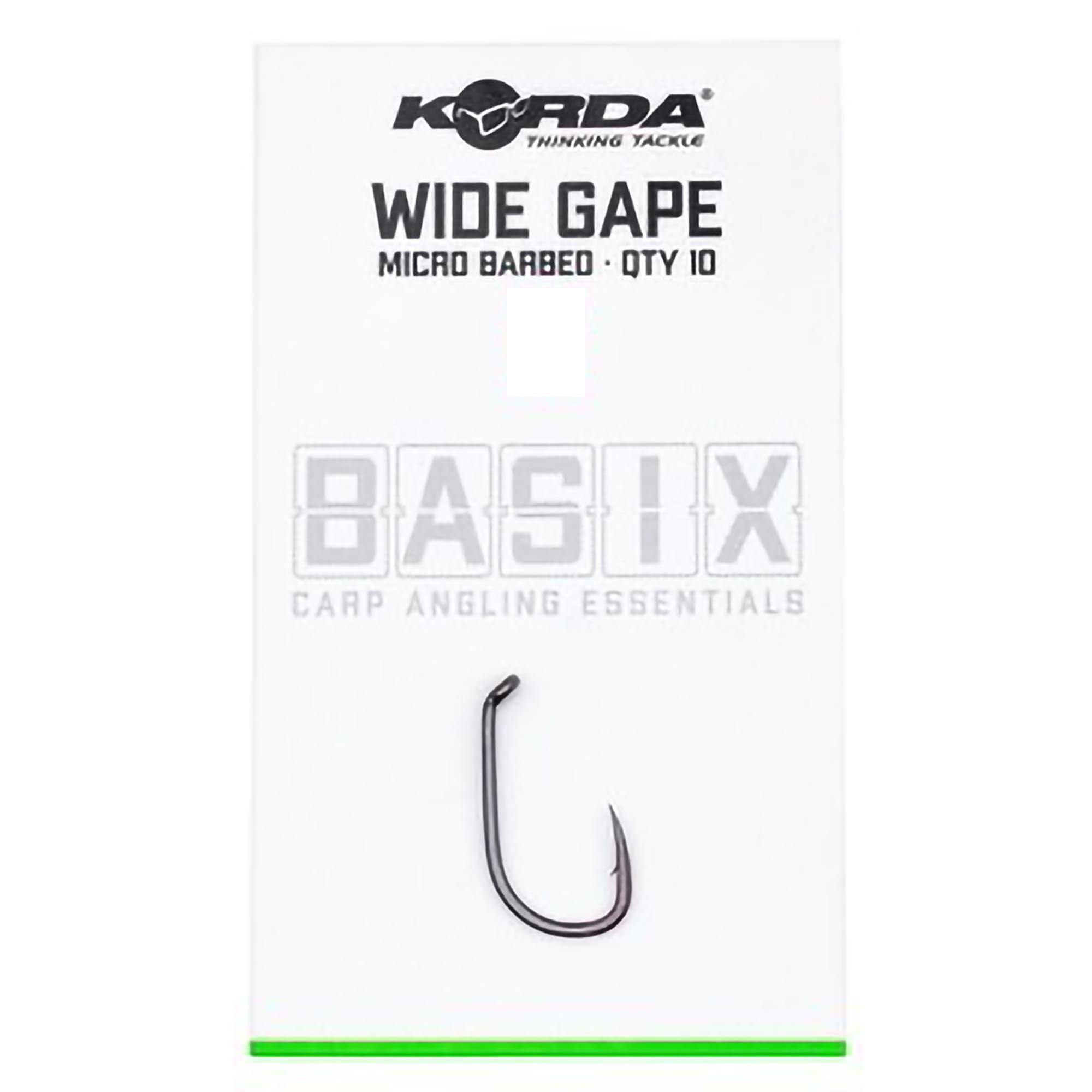 Haczyki Karpiowe Mikro Zadzior Korda Basix Wide Gape Micro Barbed r. 6