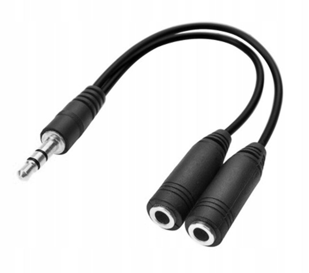

Czarny rozdzielacz Audio 1xMiniJack 2xMiniJack