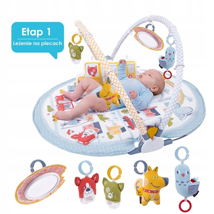 Yookidoo Gymotion Mata do Zabawy i Leżaczek Sit-Up 3w1 Urban Płeć unisex