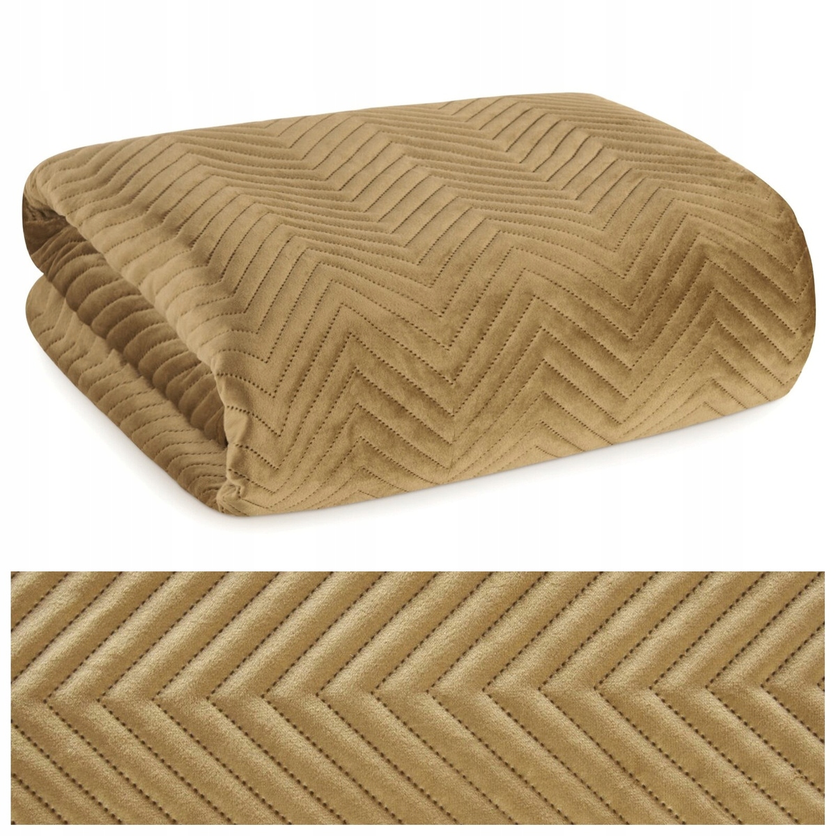 Prošívaný Přehoz 230x260 na postel Pohovka Velurová Ozdobná Sofie