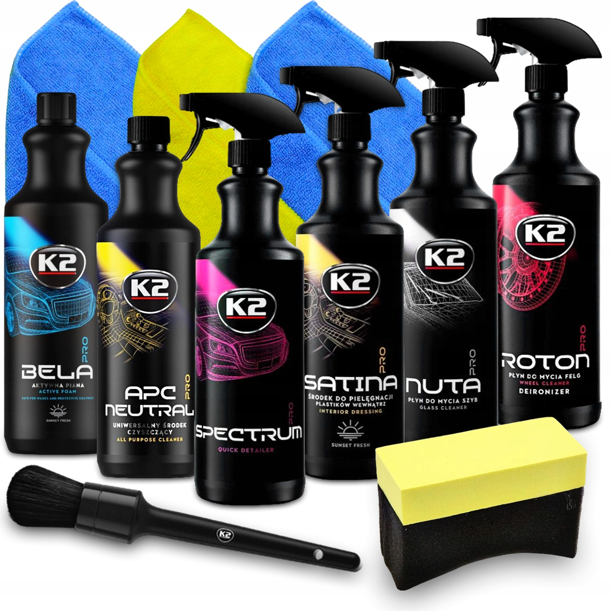 K2 Pro Kompletný Detailingový Set Pre Auto S Objemom 1 Liter