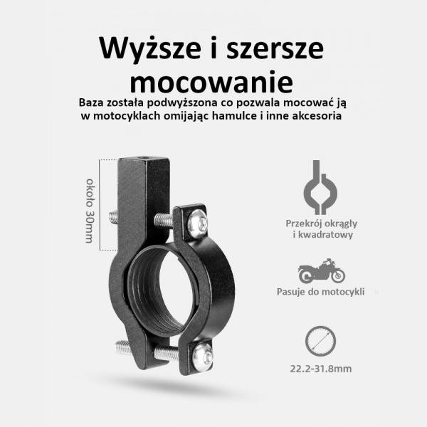 Rowerowy uchwyt na telefon metalowy ROCKBROS (699-BO) pomarańczowy Kod producenta 5906228041816