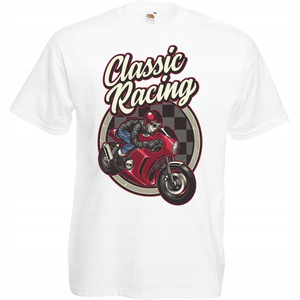 

Koszulka motocykl motor motocyklista L biała