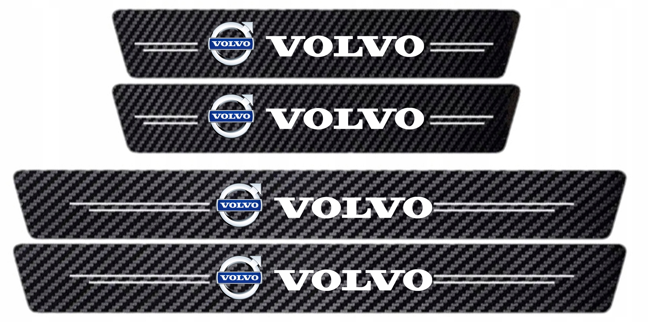 

Osłona naklejka na progi Volvo Carbon