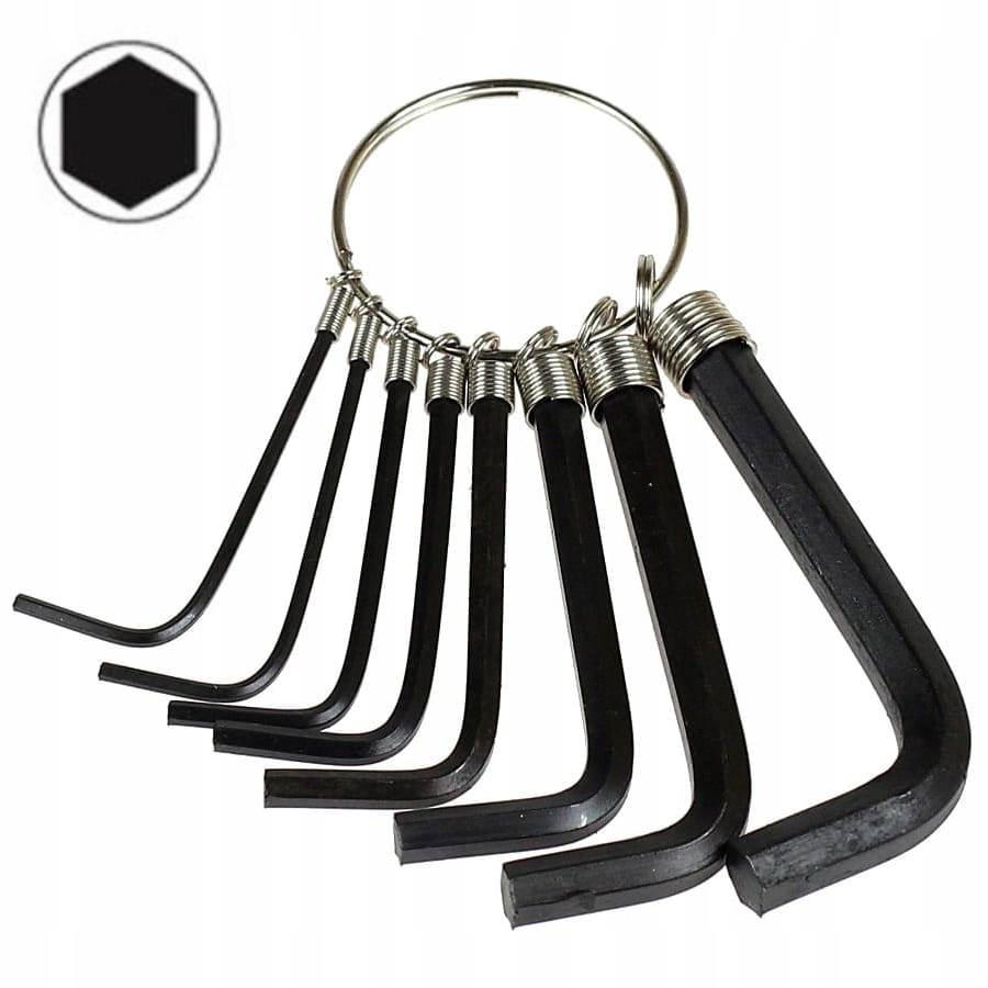 Klucze imbusowe ampułowe Hex sześciokątne 8 szt