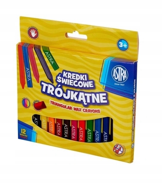 

Kredki Szkolne Świecowe Trójkątne Astra