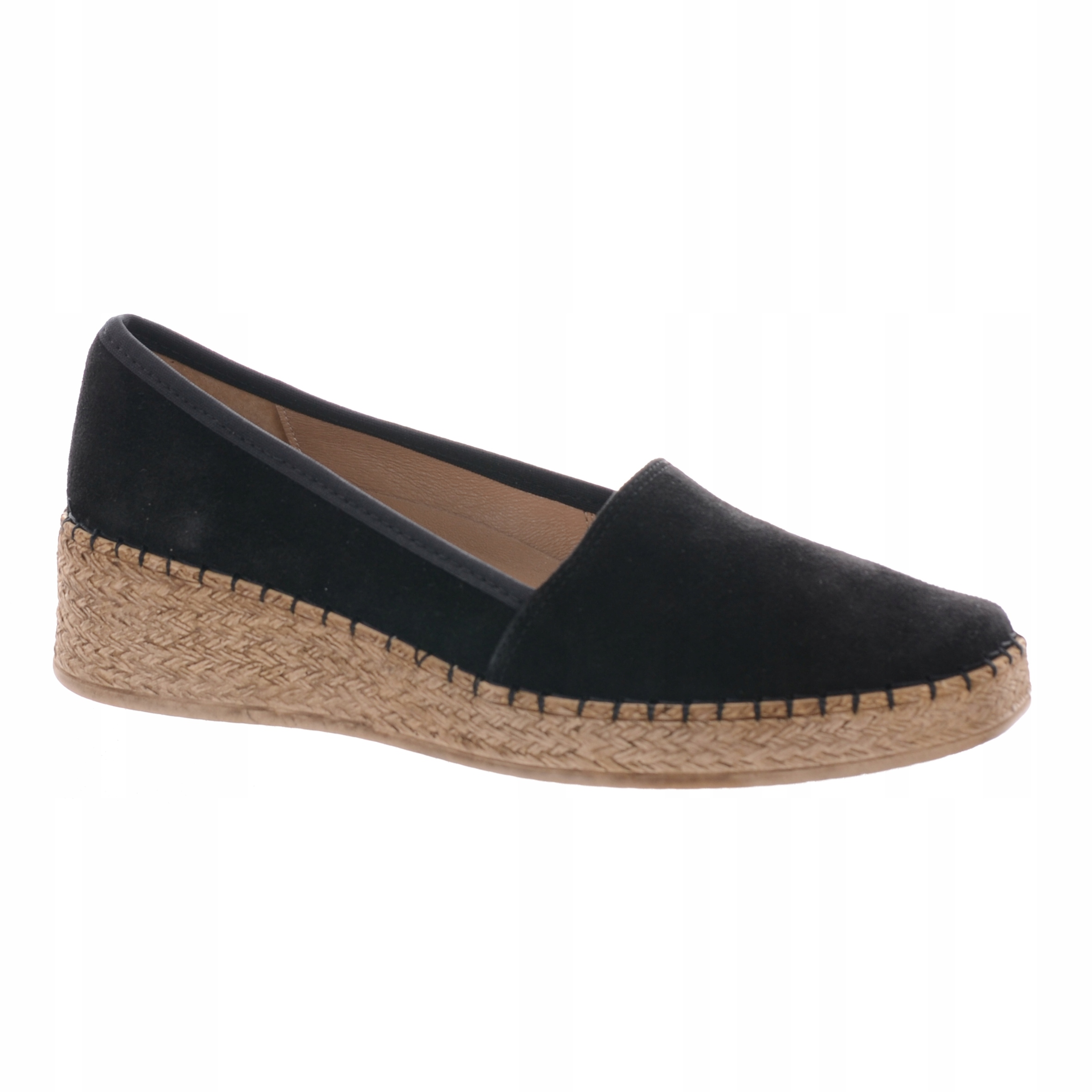 ESPADRYLE DAMSKIE RYŁKO CZARNE ZAMSZOWE R. 37
