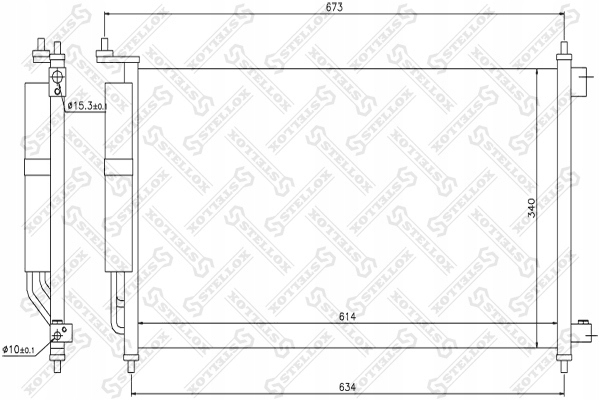 стеллокс 10-45224-SX конденсатор, радиатор кондиционера