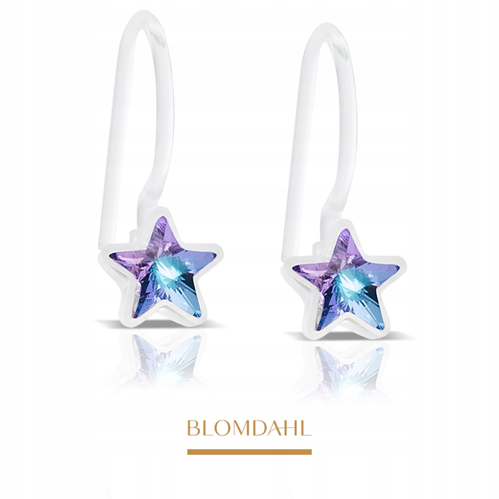 Blomdahl Náušnice Star Lilac Shimmer 6 mm