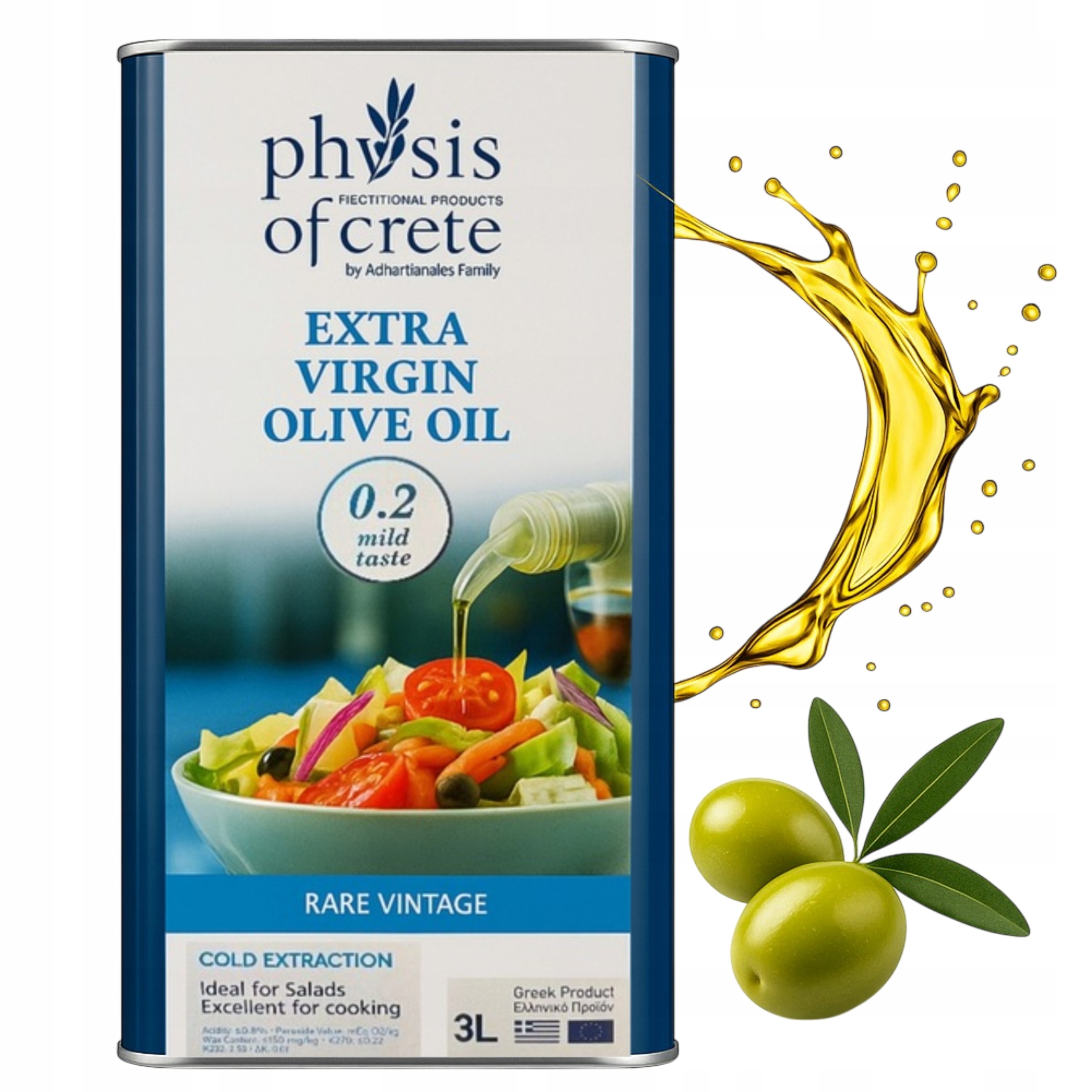 Levně Olivový Olej 3 L Extra Panenský Řecký Physis Of Crete 0,2, Čerstvá Sklizeň
