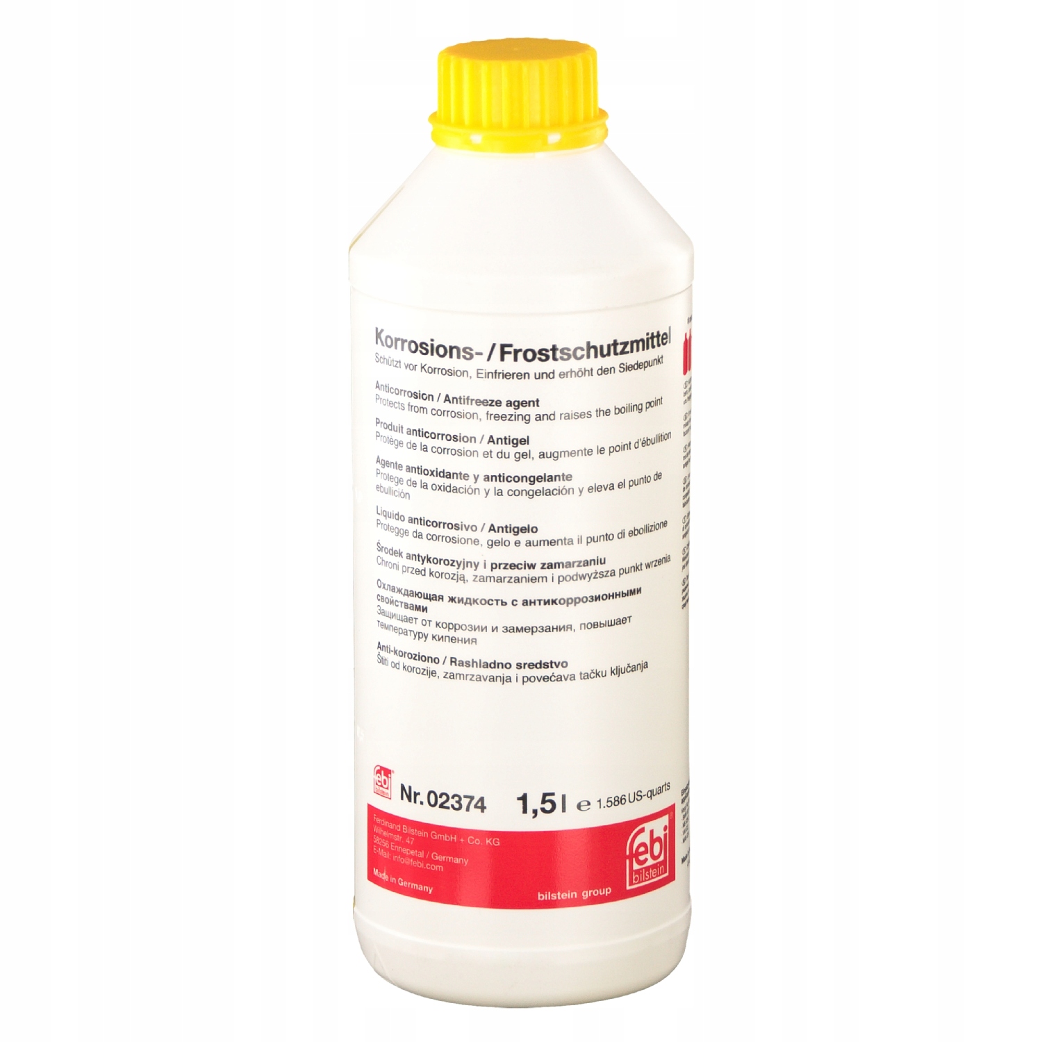 

Płyn do chłodnic 1.5L Żółty Febi G11 Koncentrat