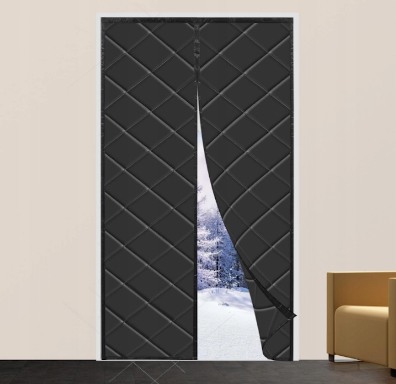 ZASŁONA TERMICZNA NA MAGNES CIEPŁA KURTYNA NA DRZWI 85x210cm Szerokość produktu 85 cm