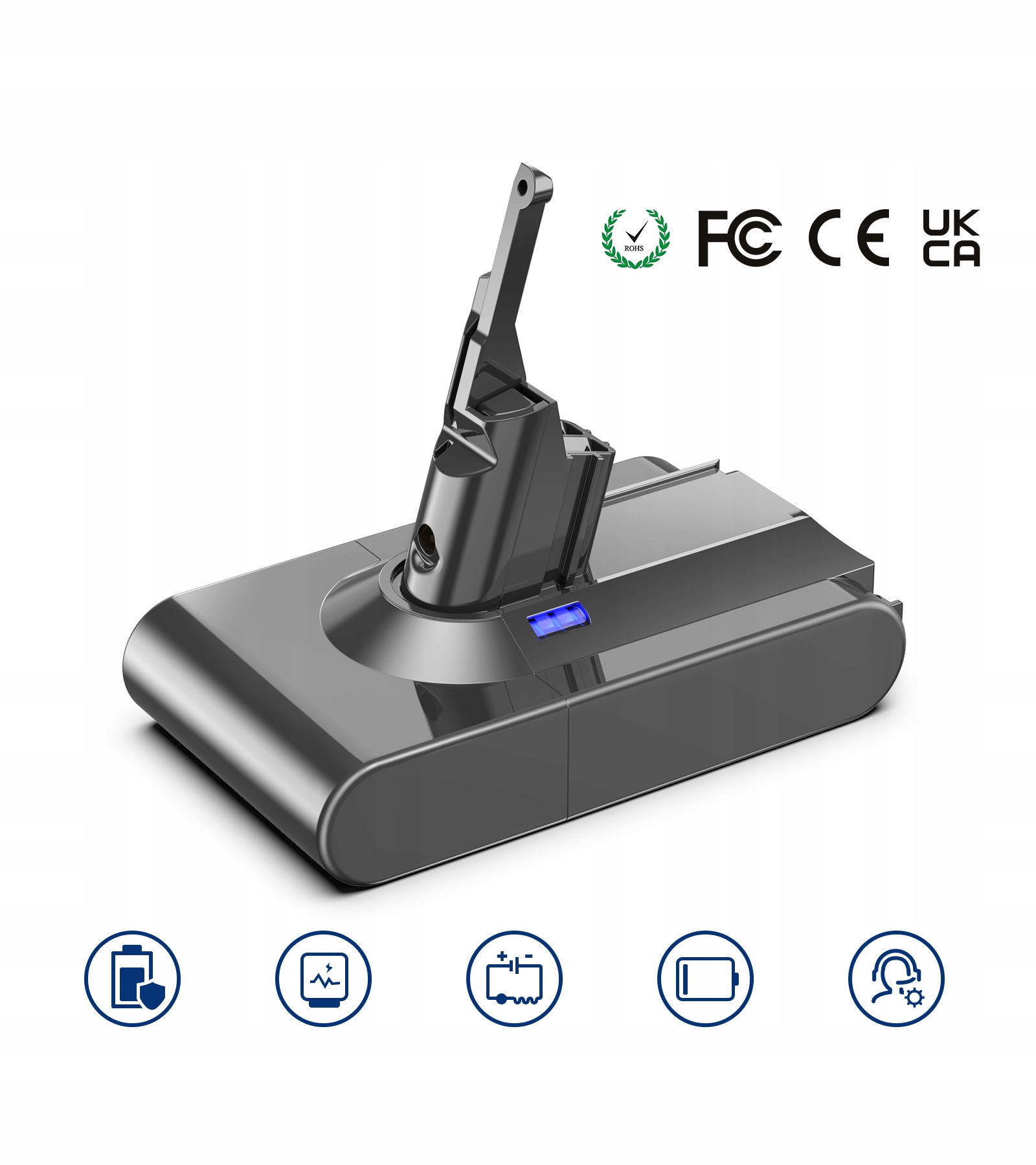 Uniwersalny Akumulator Bateria do Dyson V8 SV10 6000mAh filtry montaż Model 1122