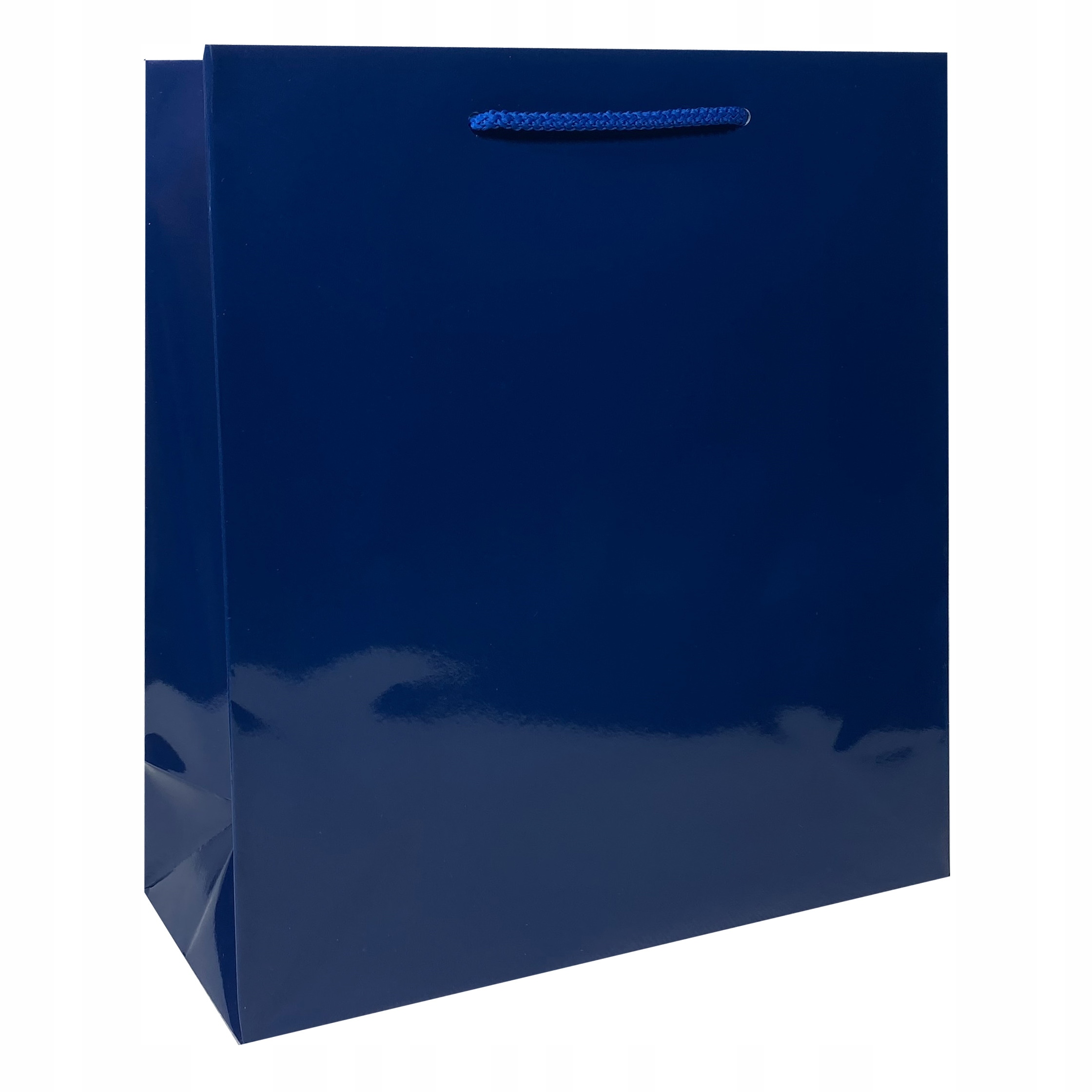 

Torebka papierowa laminowana Granatowa 24x9x27cm