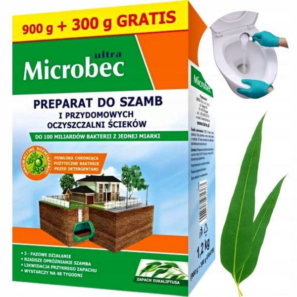 BIO MICROBEC Ultra 10 x MOCNIEJSZY BAKTERIE 1,2 kg