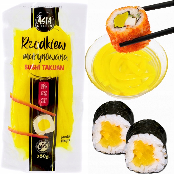 

Rzodkiew Oshinko Takuan Daikon Sushi Krojona 350g