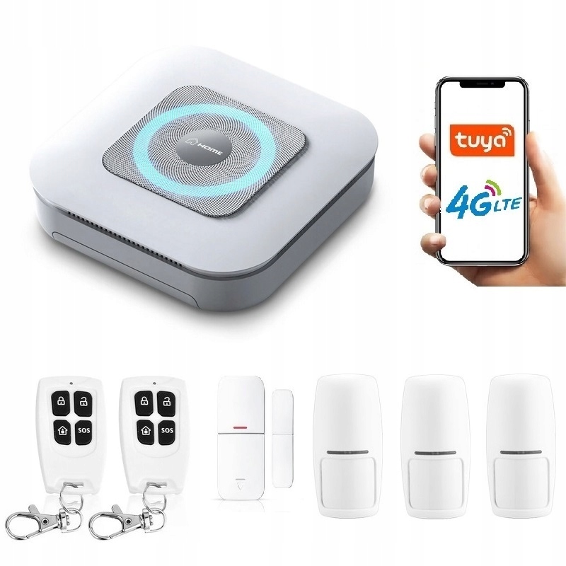 Alarm Bezdrôtový Systém Syrena Gsm Tuya V Poľštine Na Sim Kartu 3xPIR