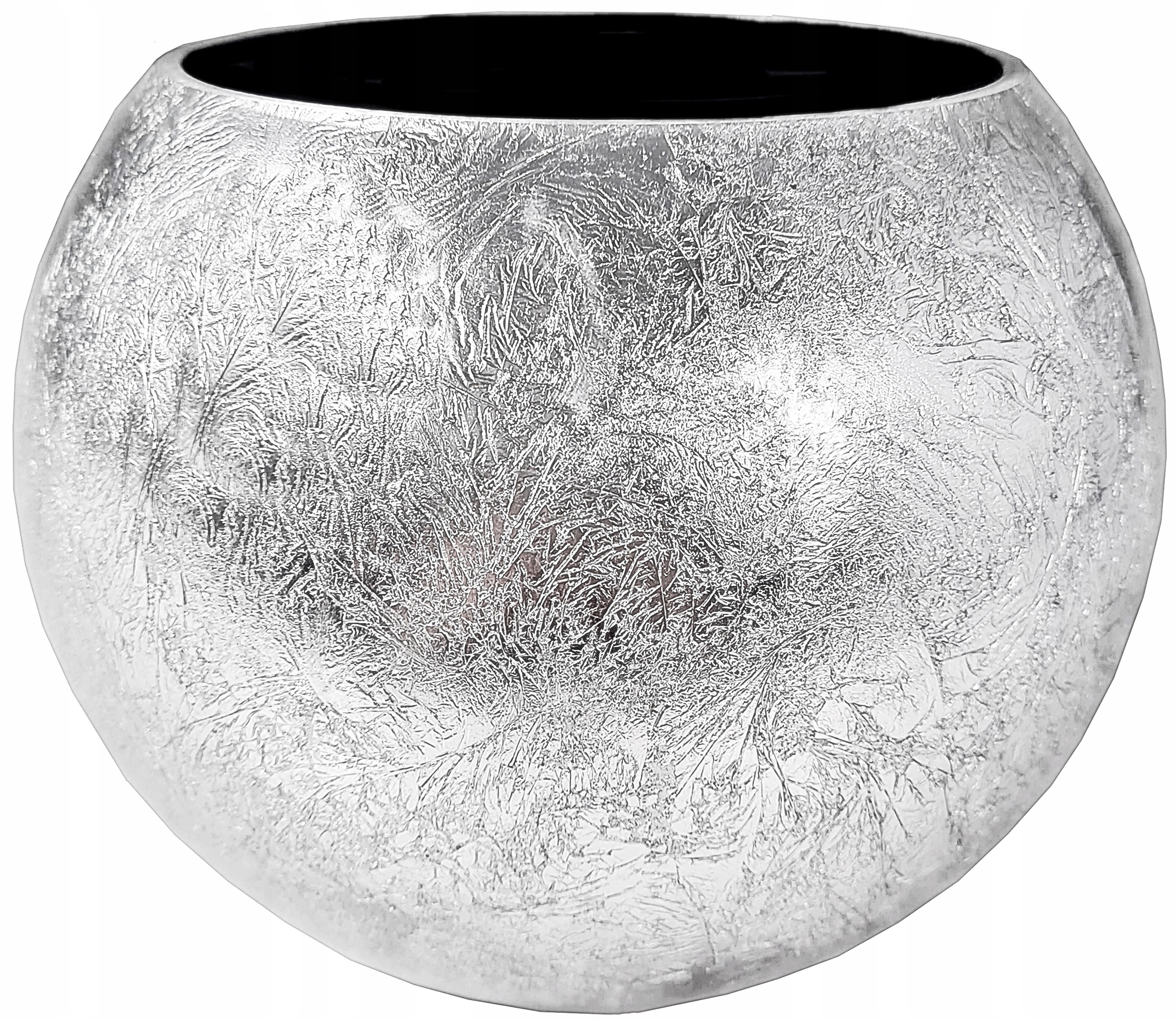 OSŁONKA DONICA 15 CM SILVER GLASS DONICZKA Materiał szkło