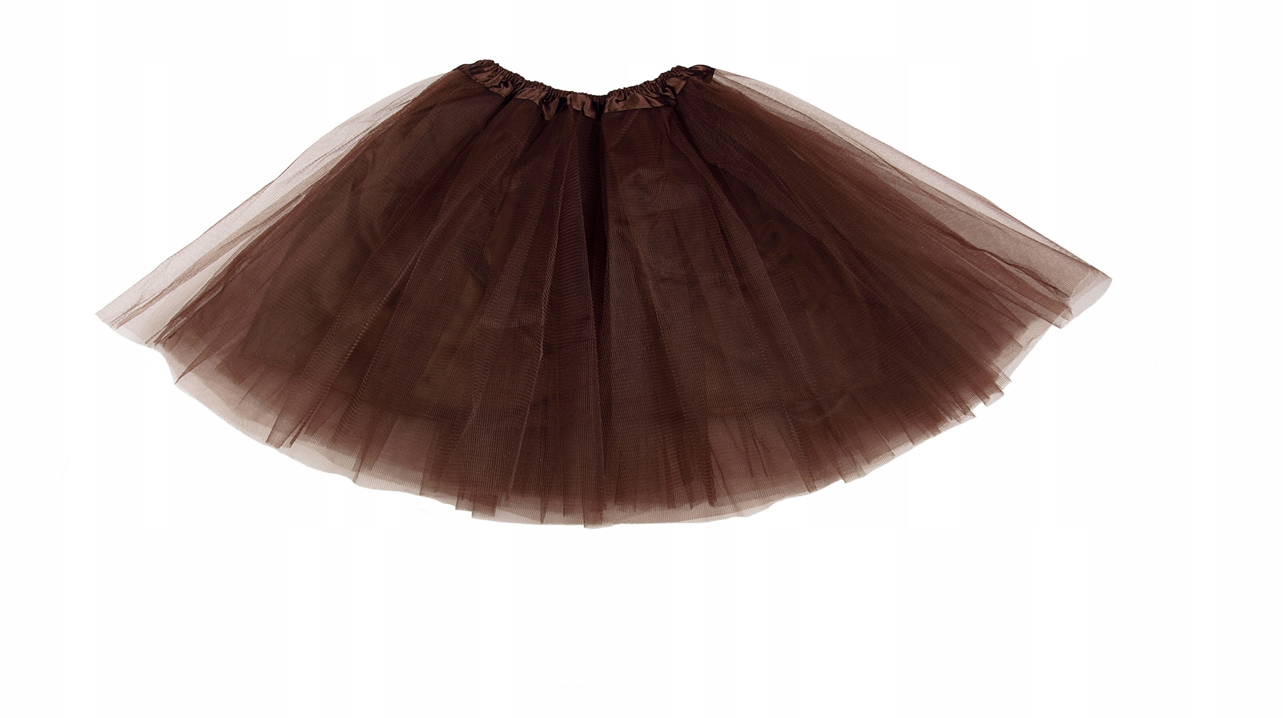 

*spódniczka Tiulowa podszewką Spódnica 40cm Brąz
