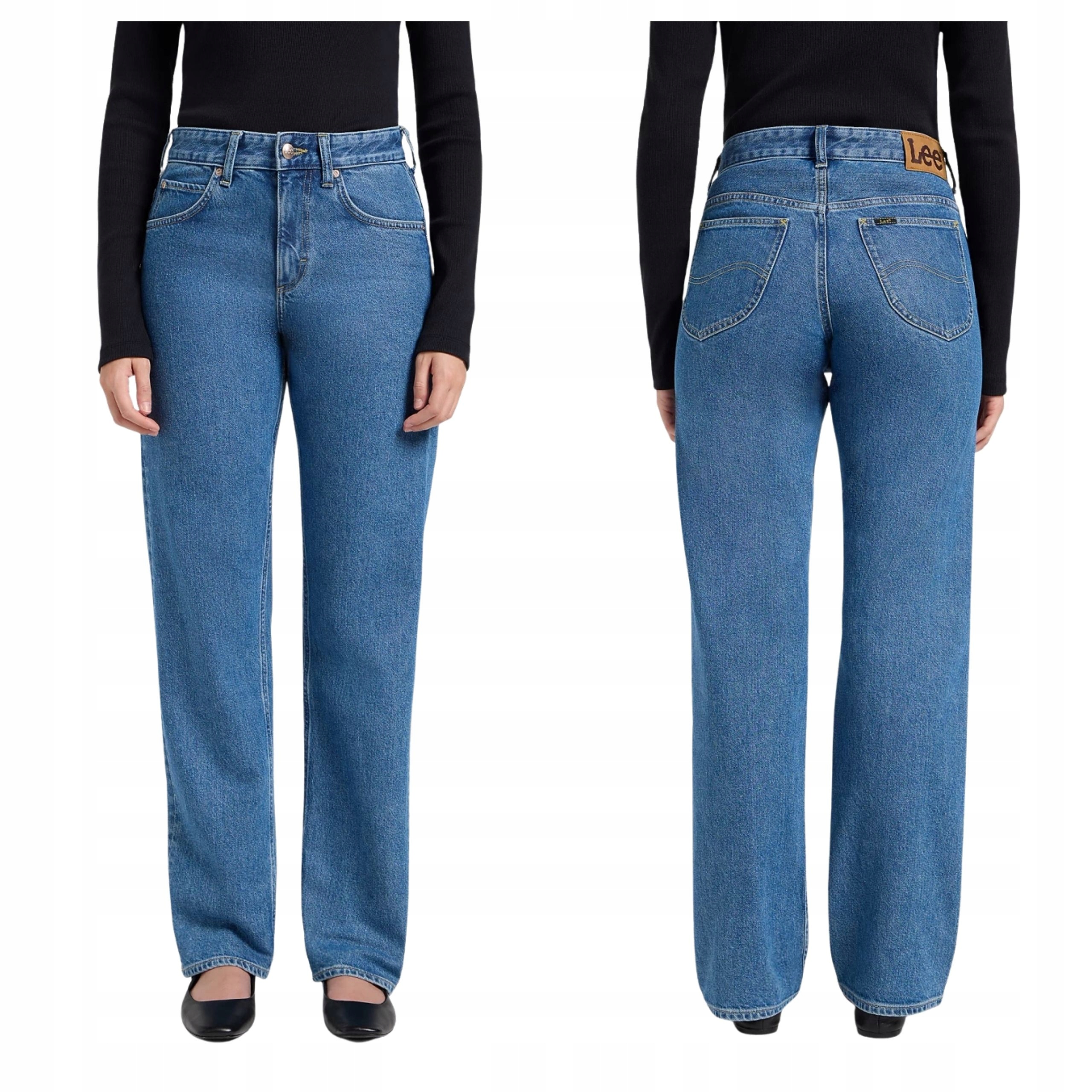 Dámské džínové kalhoty Lee Rider Classic Medium Blue Klasické W26 L31