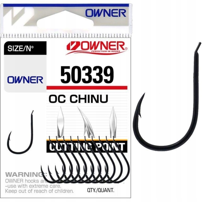 Haczyki Owner 50339 Chinu Nr 6 15szt. Z Zadziorem Na Grunt Feeder Duże Ryby