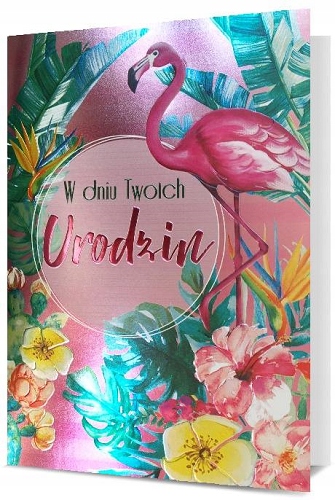 

Kartka urodzinowa pięknie zdobiona Premium H2202