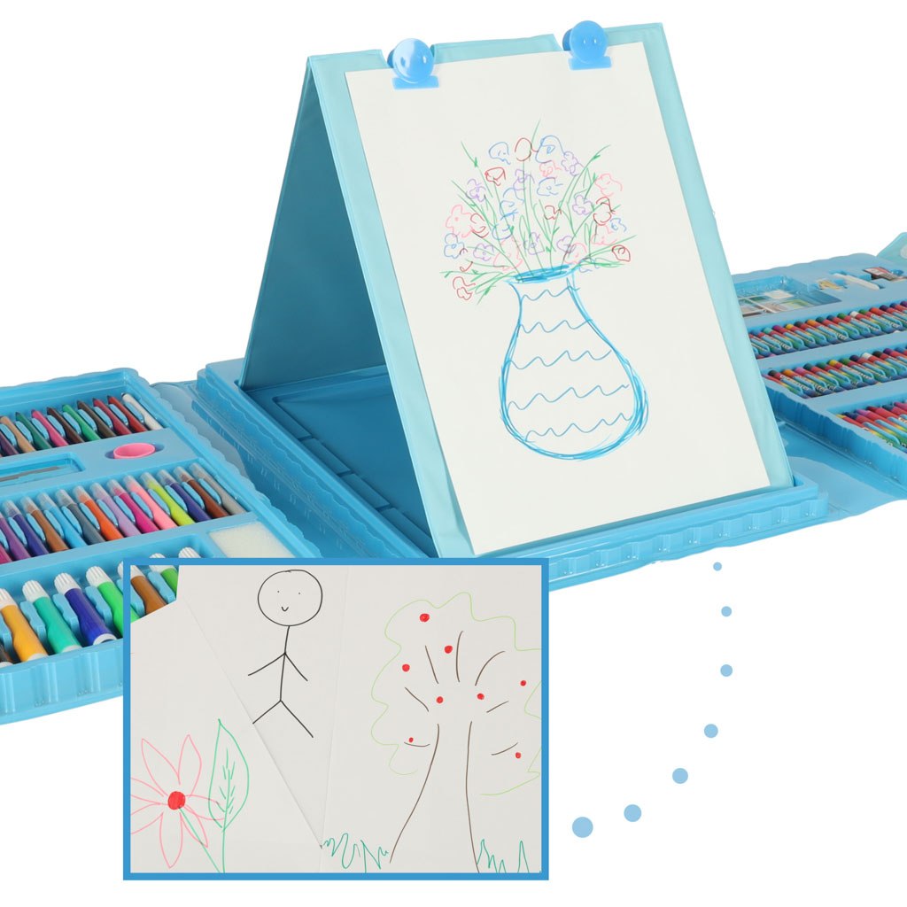 Zestaw plastyczny do malowania w walizce 208el niebieski Bohater Psi Patrol