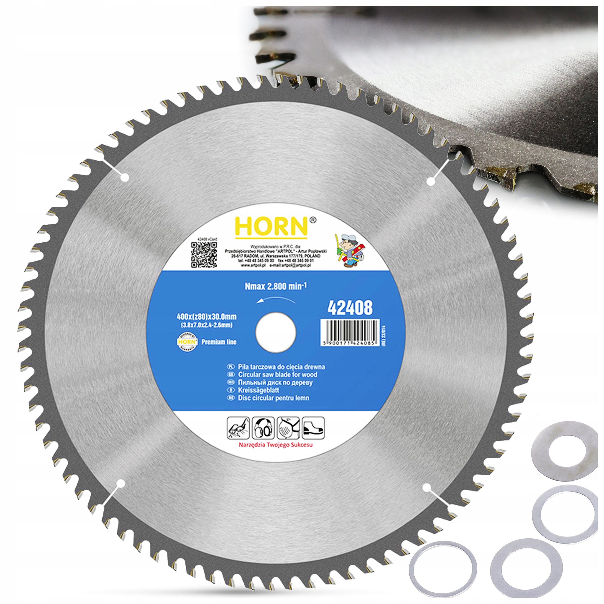 Kotouč Na Dřevo 400x30 mm 80 zubů Kotoučová Pila Pro Krajiny Řezání Dřeva