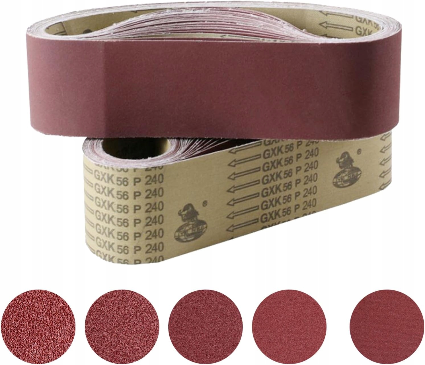 bezkońcowe pasy ścierne 20 szt 75x457 mm, ziarnistość 80/120/150/240/400