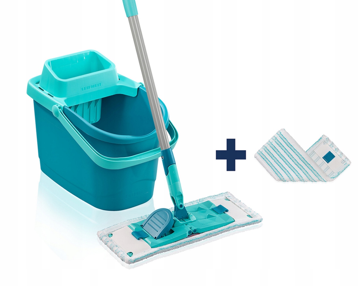 Levně Kbelík a plochý mop Leifheit PowerClean M 33 cm