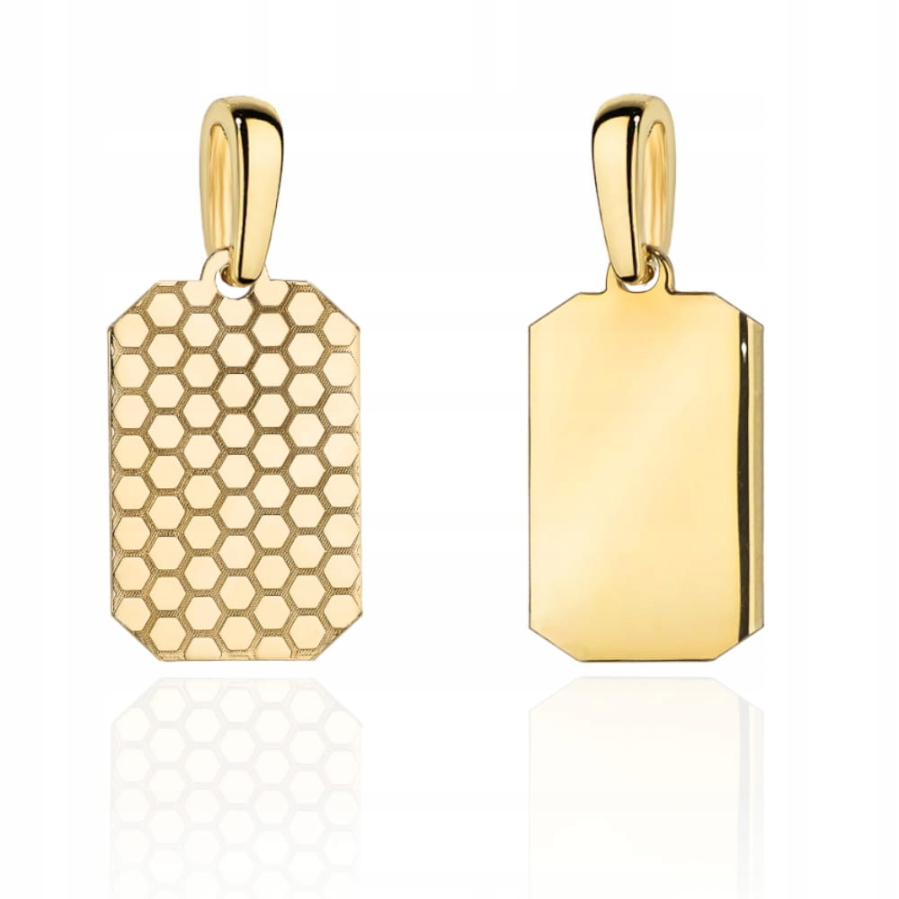 Zlatý přívěsek 585 vojenská známka plátky Medu 2.33g oboustranný Plech