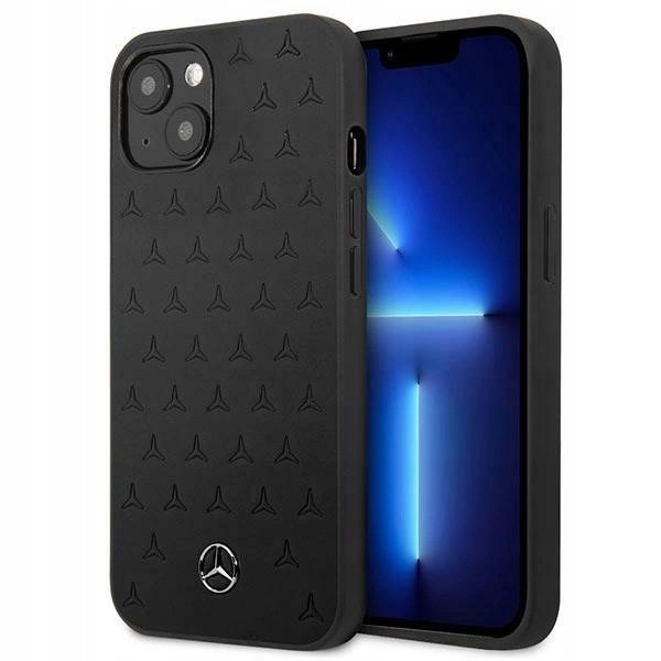 Etui Mercedes Leather Stars Pattern na iPhone 13 mini czarne