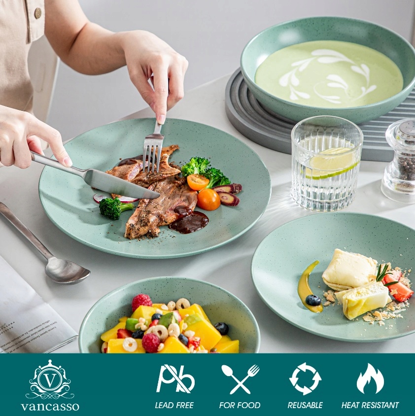 Zastawa obiadowa kamionka prezent 48szt / 12 osób Kod producenta VC-SABINE-TQ-SL