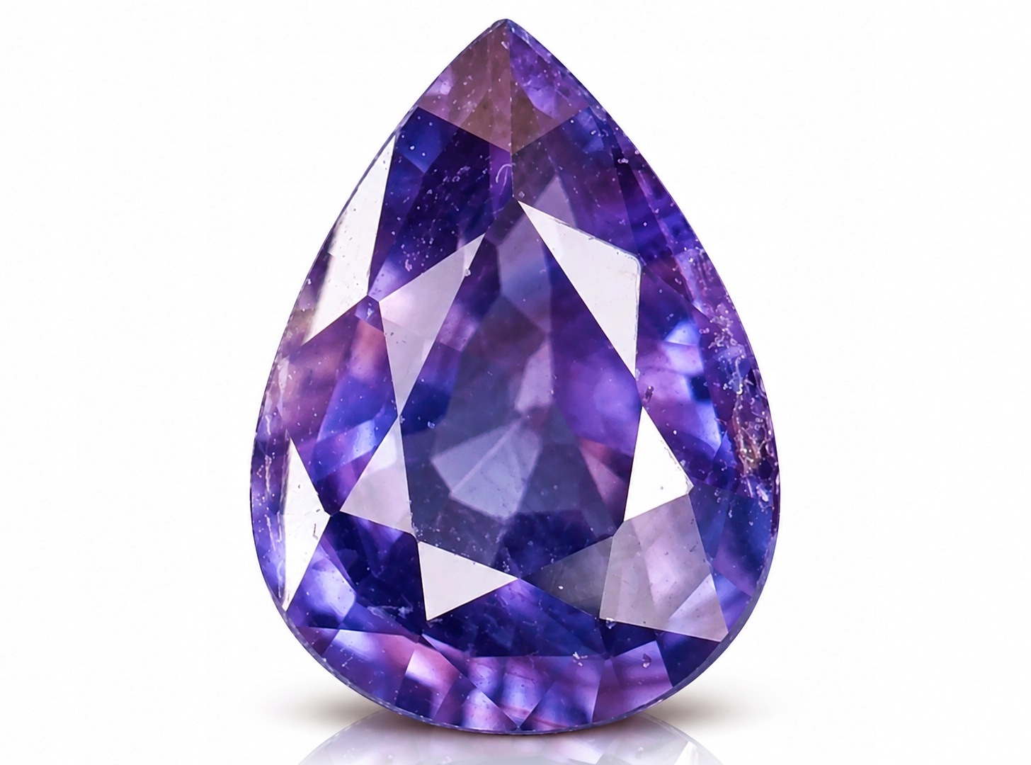 Přírodní safír 0.73 ct Fialový Lžička certifikát Wbd