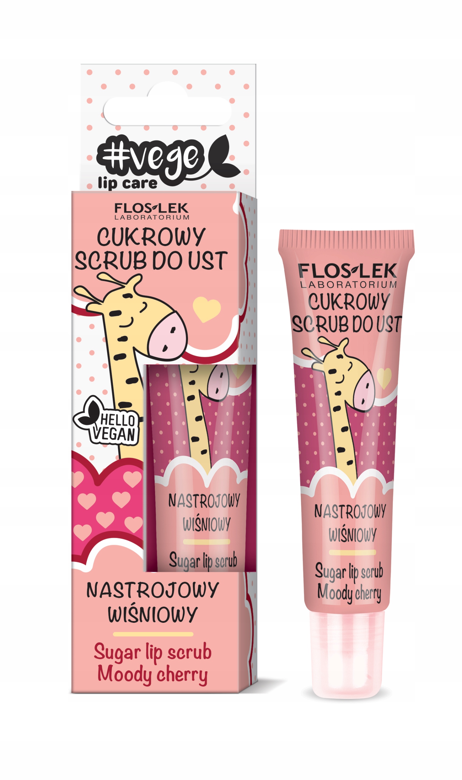 CUKROWY SCRUB DO UST NASTROJOWY WISNIOWY 14g