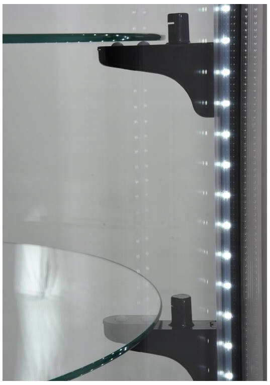 Witryna chłodnicza ekspozycyjna 400L LED 68x68x175cm czarna Yato YG-05098