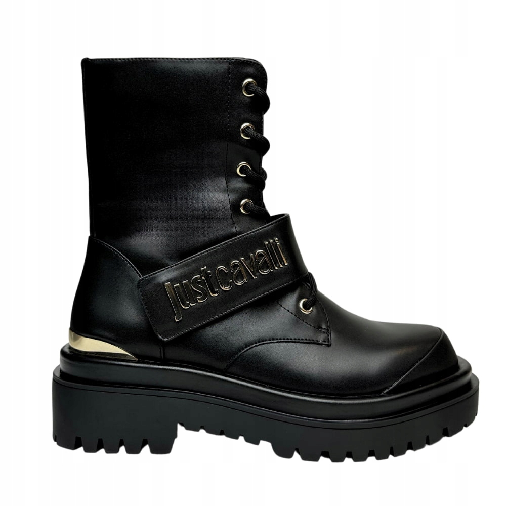 Just Cavalli Černé dámské kotníkové boty Fondo Bourne 37